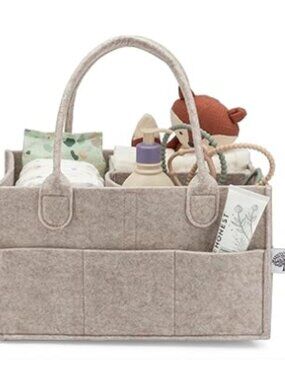 Parker Diaper Caddy in Oatmeal